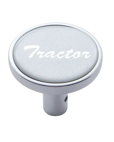 UP23339-"Tractor" Long Air Valve Knob - Silver Glossy Sticker