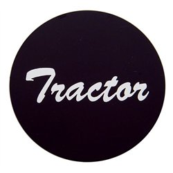 UP23010-2K-"Tractor" Aluminum Air Valve Knob Sticker Only - Black