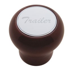 UP23359-"Trailer" Wood Air Valve Knob - Stainless Plaque