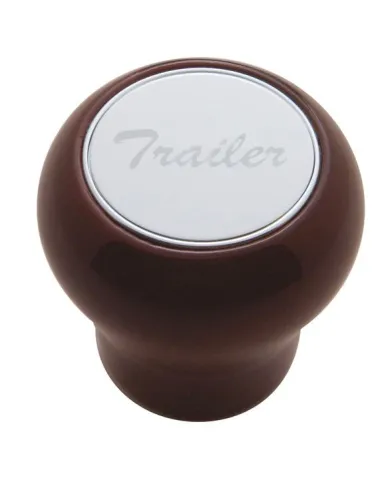 UP23359-"Trailer" Wood Air Valve Knob - Stainless Plaque