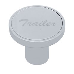 UP23365-Aluminum Screw-On Air Valve Knob With Stainless Trailer Plaque - Chrome