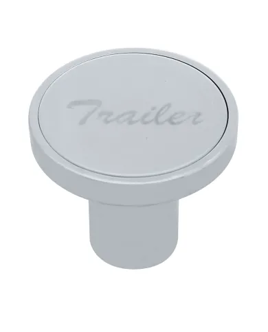 UP23365-Aluminum Screw-On Air Valve Knob With Stainless Trailer Plaque - Chrome