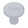 UP23365-Aluminum Screw-On Air Valve Knob With Stainless Trailer Plaque - Chrome
