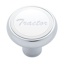 UP23386-"Tractor" Deluxe Air Valve Knob - Stainless Plaque With Cursive Script