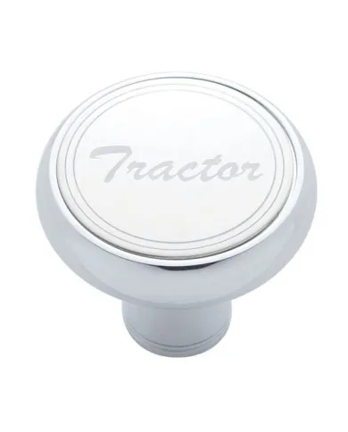UP23386-"Tractor" Deluxe Air Valve Knob - Stainless Plaque With Cursive Script
