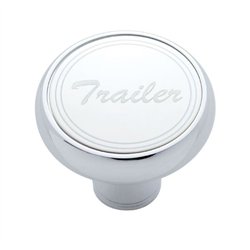 UP23387-"Trailer" Deluxe Air Valve Knob - Stainless Plaque With Cursive Script