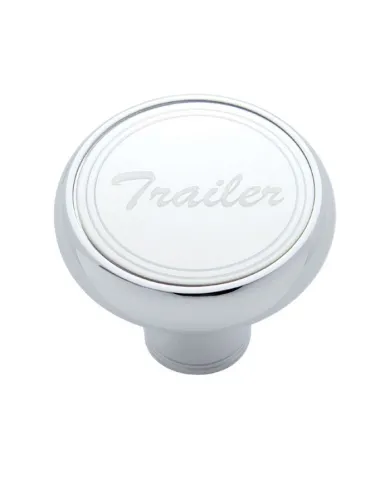 UP23387-"Trailer" Deluxe Air Valve Knob - Stainless Plaque With Cursive Script