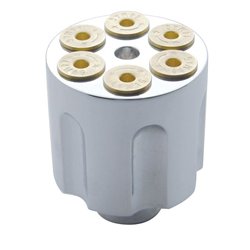 UP23399-Chrome Aluminum Gun Barrel Air Valve Knob - Screw-On
