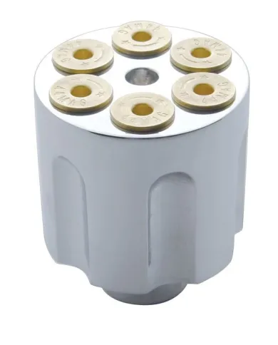 UP23399-Chrome Aluminum Gun Barrel Air Valve Knob - Screw-On