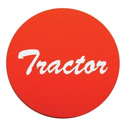 UP23010-2R-"Tractor" Aluminum Air Valve Knob Sticker Only - Red