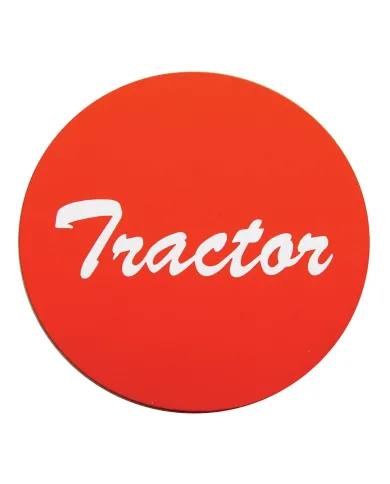 UP23010-2R-"Tractor" Aluminum Air Valve Knob Sticker Only - Red