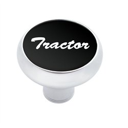UP23418-"Tractor" Deluxe Air Valve Knob - Black Aluminum Sticker