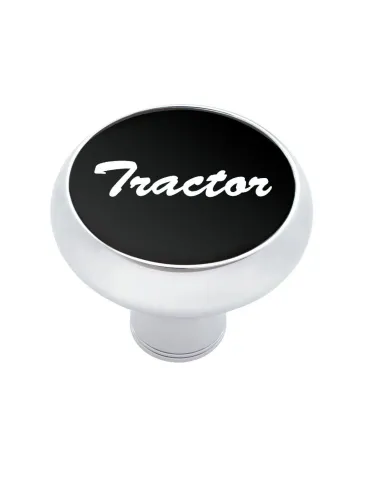 UP23418-"Tractor" Deluxe Air Valve Knob - Black Aluminum Sticker