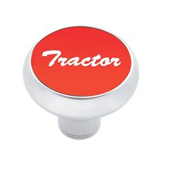 UP23422-"Tractor" Deluxe Air Valve Knob - Red Aluminum Sticker