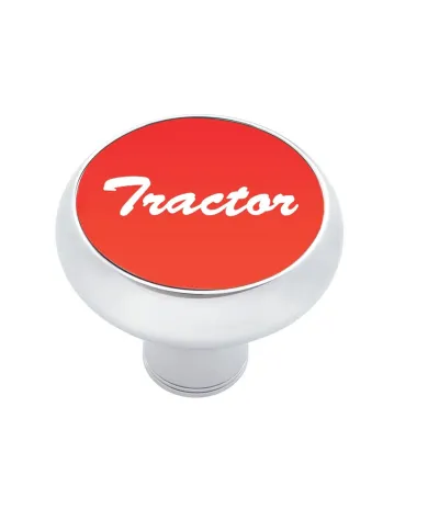UP23422-"Tractor" Deluxe Air Valve Knob - Red Aluminum Sticker