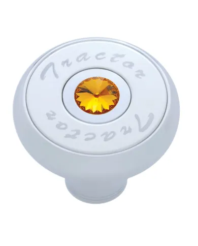 UP23510-"Tractor" Deluxe Air Valve Knob - Amber Crystal