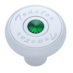 UP23513-"Tractor" Deluxe Air Valve Knob - Green Crystal