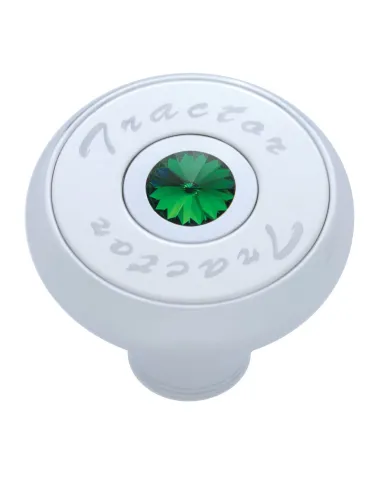 UP23513-"Tractor" Deluxe Air Valve Knob - Green Crystal