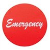 UP23010-4R-"Emergency" Aluminum Air Valve Knob Sticker Only - Red