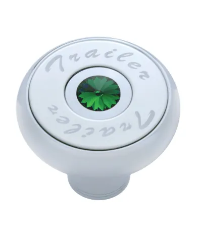 UP23519-"Trailer" Deluxe Air Valve Knob - Green Crystal