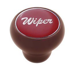 UP23558-"Wiper" Wood Deluxe Dash Knob - Red Glossy Sticker