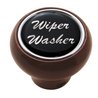 UP23560-"Wiper/Washer" Wood Deluxe Dash Knob - Black Glossy Sticker