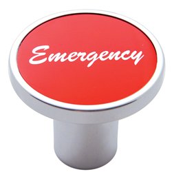 UP23027-"Emergency" Air Valve Knob - Red Aluminum Sticker