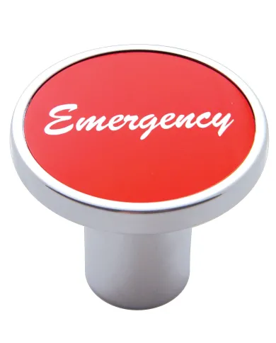 UP23027-"Emergency" Air Valve Knob - Red Aluminum Sticker