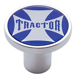 UP23655-"Tractor" Air Valve Knob - Blue Maltese Cross Sticker