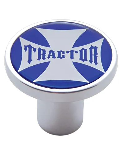 UP23655-"Tractor" Air Valve Knob - Blue Maltese Cross Sticker