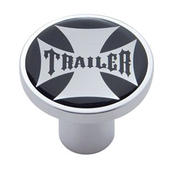 UP23660-"Trailer" Air Valve Knob - Black Maltese Cross Sticker