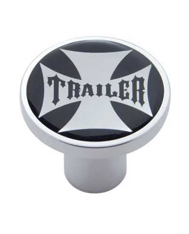 UP23660-"Trailer" Air Valve Knob - Black Maltese Cross Sticker