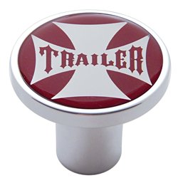 UP23664-"Trailer" Air Valve Knob - Red Maltese Cross Sticker