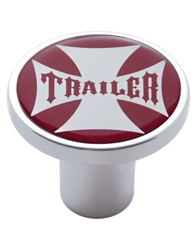 UP23664-"Trailer" Air Valve Knob - Red Maltese Cross Sticker