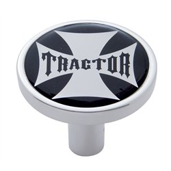 UP23669-"Tractor" Long Air Valve Knob - Black Maltese Cross Sticker