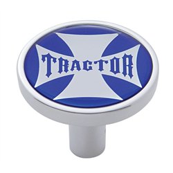UP23670-"Tractor" Long Air Valve Knob - Blue Maltese Cross Sticker