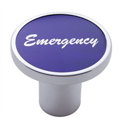 UP23028-"Emergency" Air Valve Knob - Purple Aluminum Sticker
