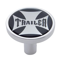 UP23675-"Trailer" Long Air Valve Knob - Black Maltese Cross Sticker
