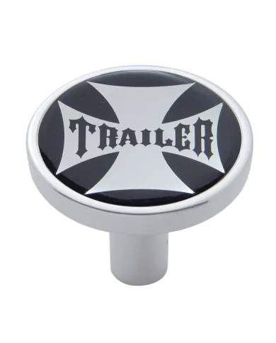 UP23675-"Trailer" Long Air Valve Knob - Black Maltese Cross Sticker