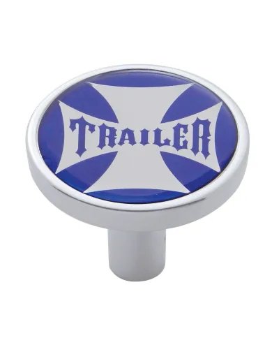 UP23676-"Trailer" Long Air Valve Knob - Blue Maltese Cross Sticker