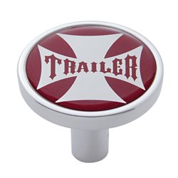 UP23679-"Trailer" Long Air Valve Knob - Red Maltese Cross Sticker