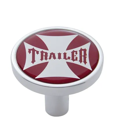 UP23679-"Trailer" Long Air Valve Knob - Red Maltese Cross Sticker