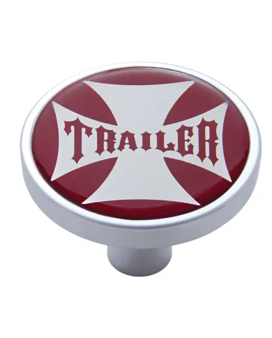 UP23685-"Tractor" Short Air Valve Knob - Red Maltese Cross Sticker