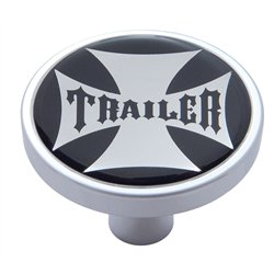 UP23687-"Trailer" Short Air Valve Knob - Black Maltese Cross Sticker