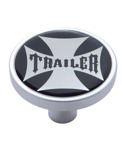 UP23687-"Trailer" Short Air Valve Knob - Black Maltese Cross Sticker