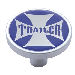 UP23688-"Trailer" Short Air Valve Knob - Blue Maltese Cross Sticker