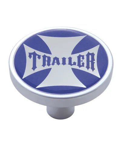 UP23688-"Trailer" Short Air Valve Knob - Blue Maltese Cross Sticker