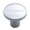 UP23029-"Emergency" Air Valve Knob - Silver Aluminum Sticker