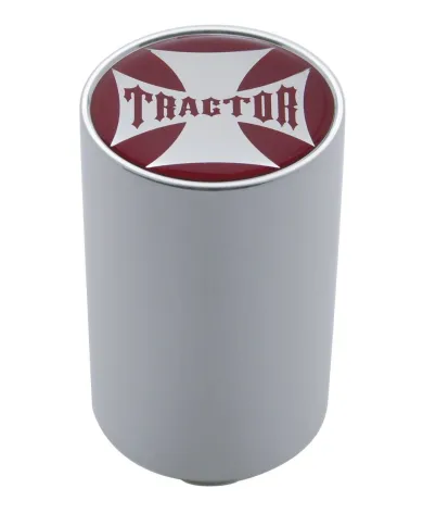 UP23716-"Tractor" 3" Air Valve Knob - Red Maltese Cross Sticker