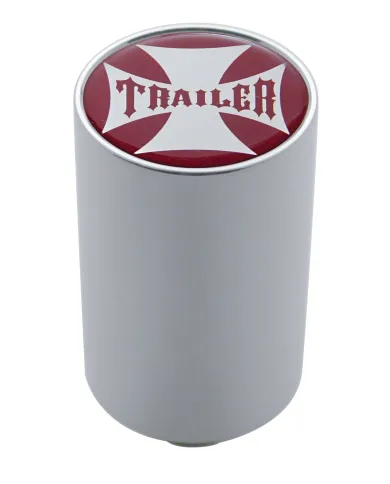 UP23722-"Trailer" 3" Air Valve Knob - Red Maltese Cross Sticker
